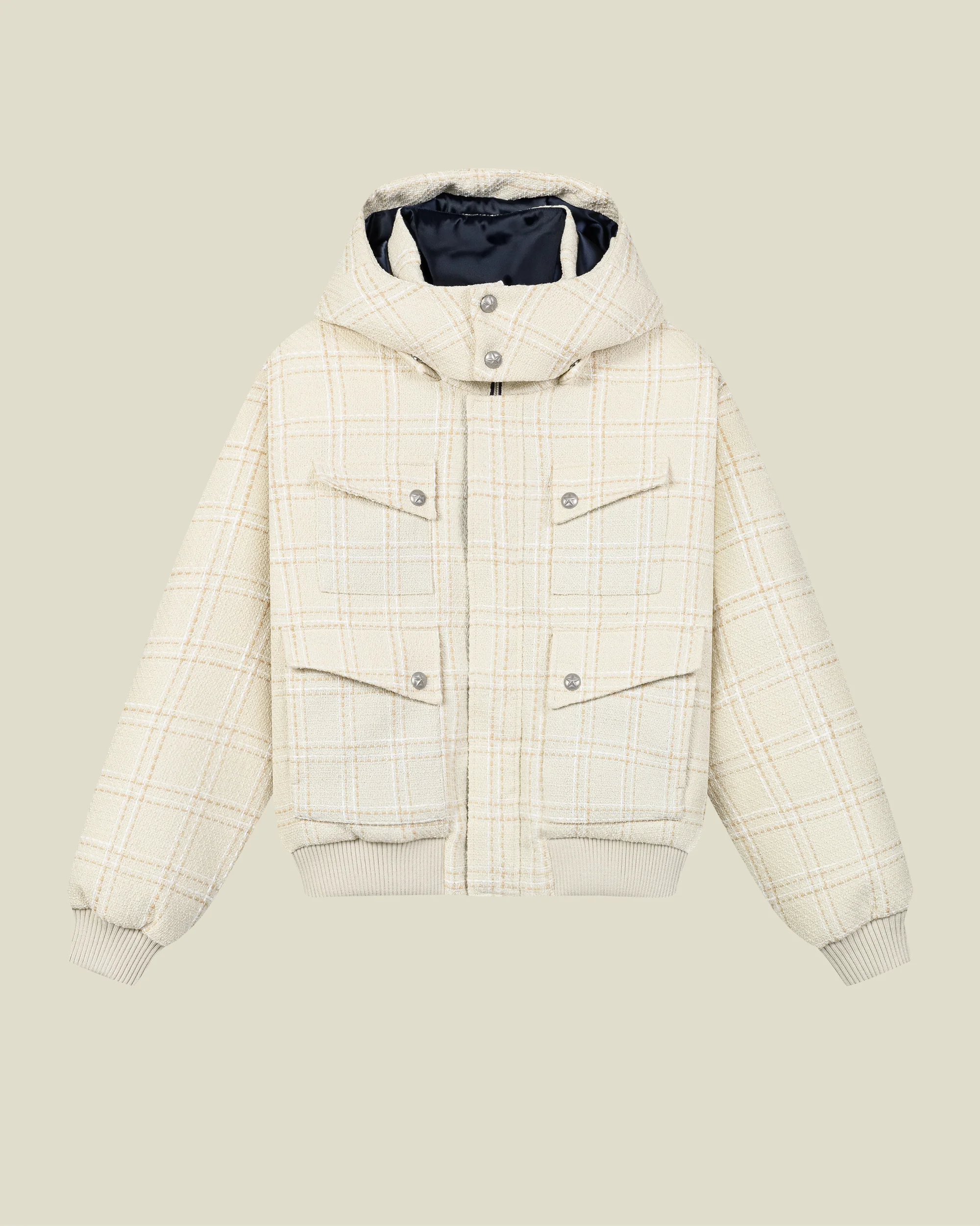 Bouclé Puffer Jacket