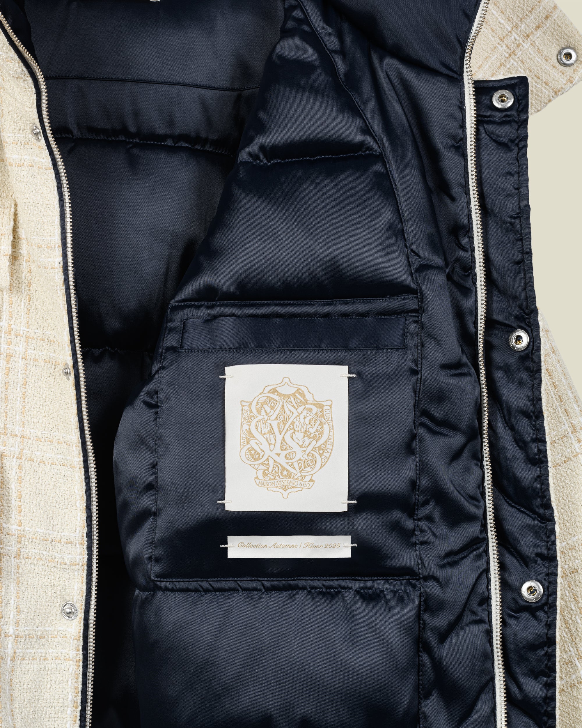 Bouclé Puffer Jacket - Image 7
