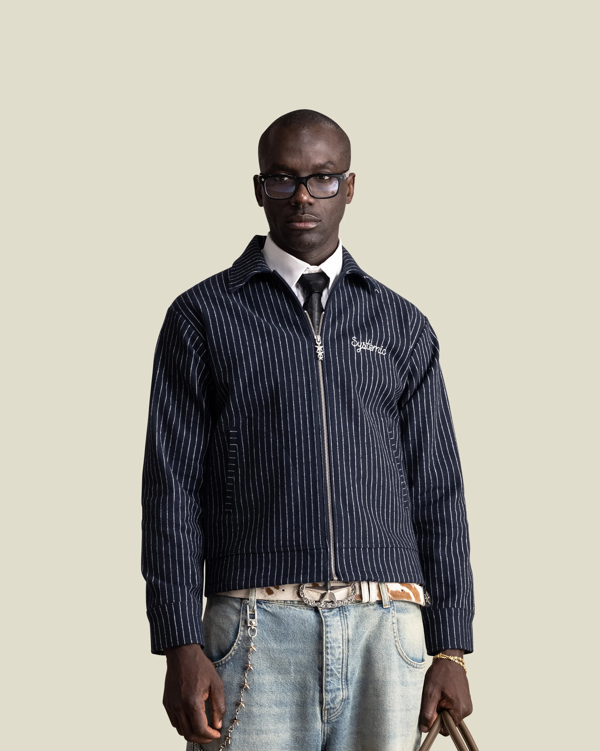 Indigo Pinstripe Jacket - Image 5