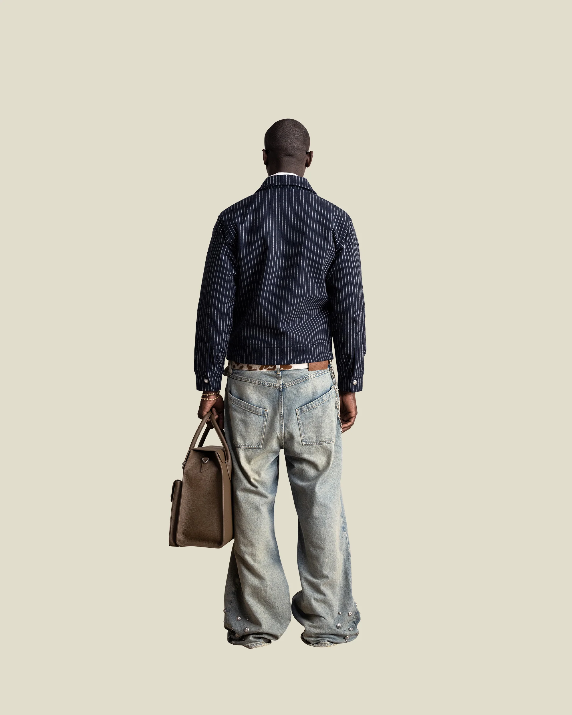 Indigo Pinstripe Jacket - Image 7