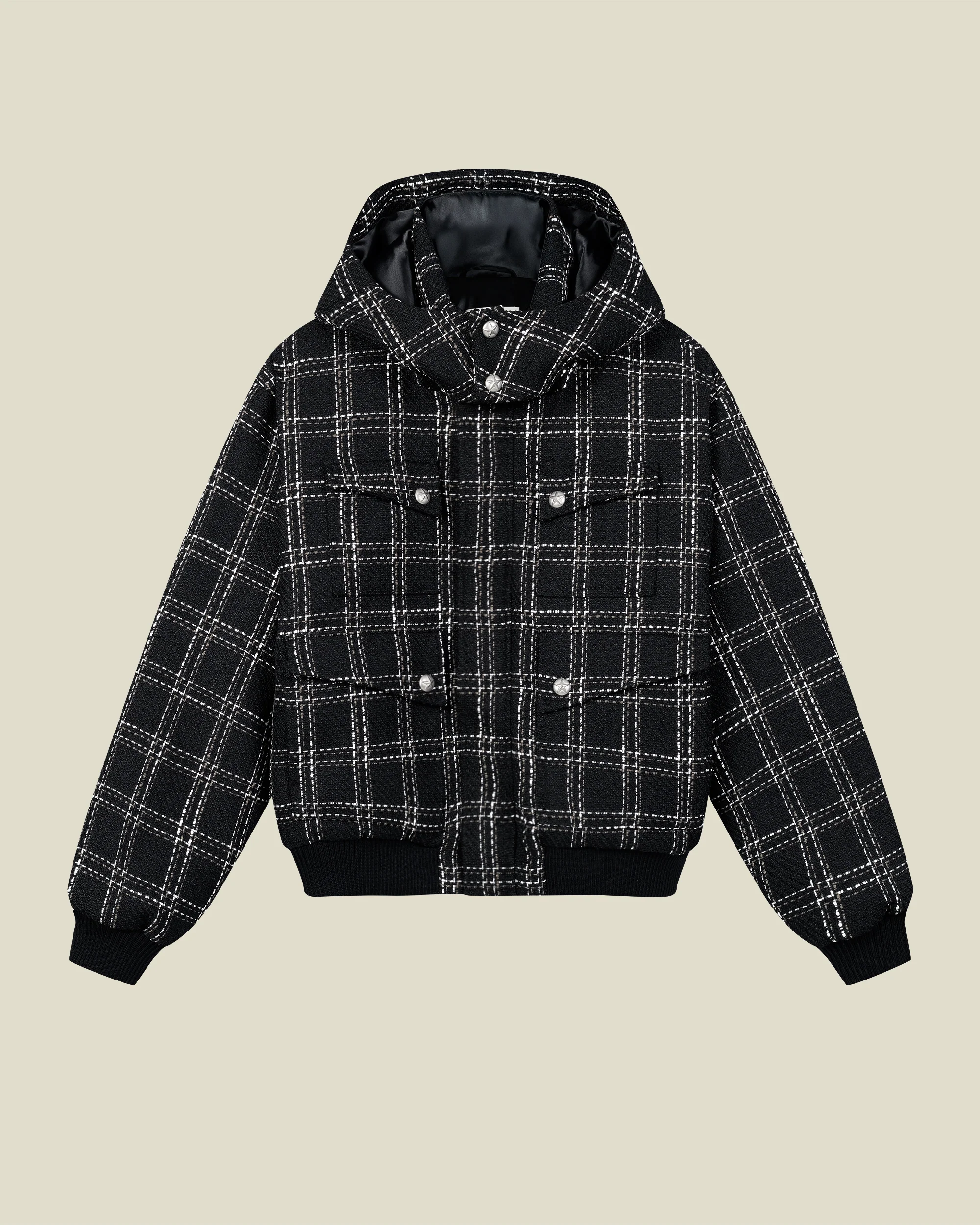 Bouclé Puffer Jacket